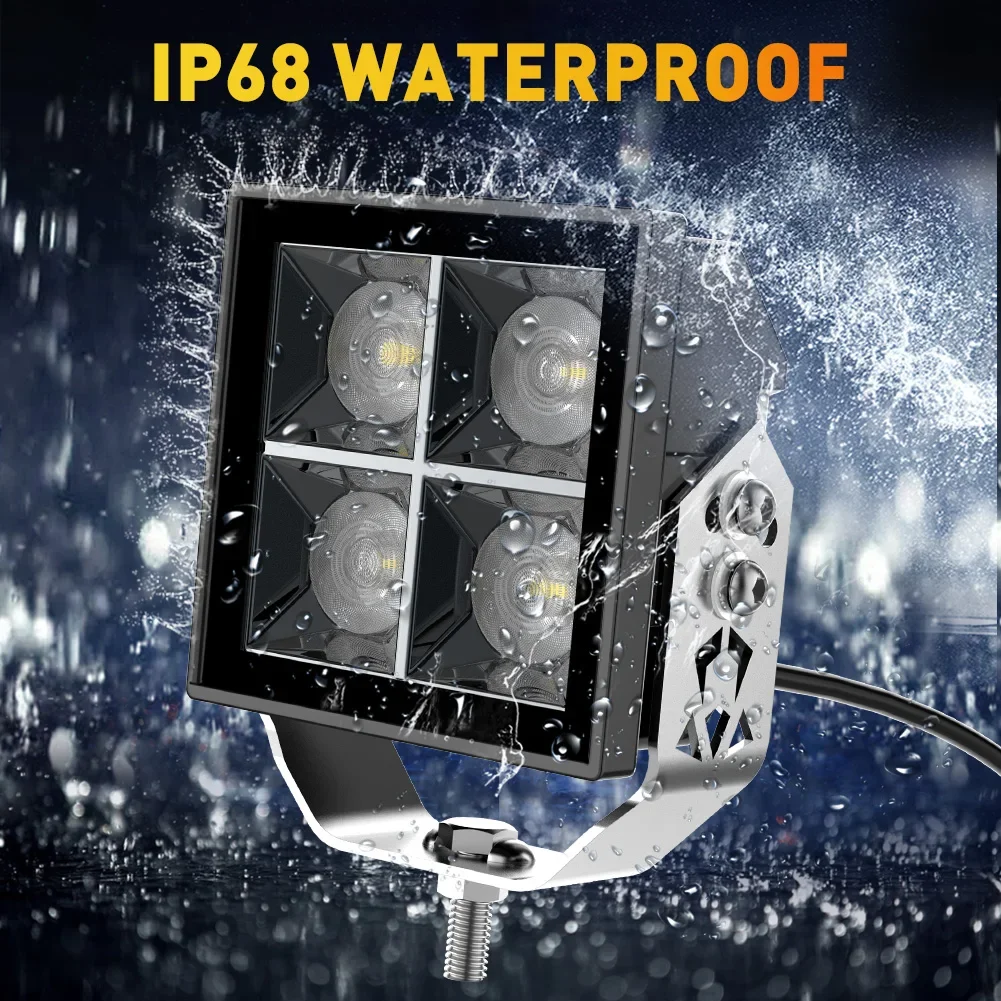 NAOEVO 4 Inch Car High Bridges Search Light Spotlight LED Bulbs 12V 24V 4x4 Offroad For Motorcycles Truck Car Boat Fog Light
