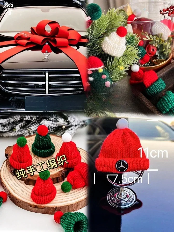 Mercedes Benz E Mercedes Benz S Car Logo Little Red Riding Hood Christmas Hat Cute Internet Celebrity Little Red Riding Hood 202