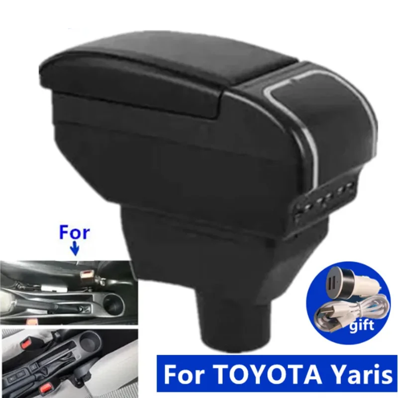 Für TOYOTA Yaris Armlehne Für TOYOTA Yaris Vitz Auto Armlehne box Zentrum Lagerung box Innen Gewidmet Retrofit Auto Zubehör