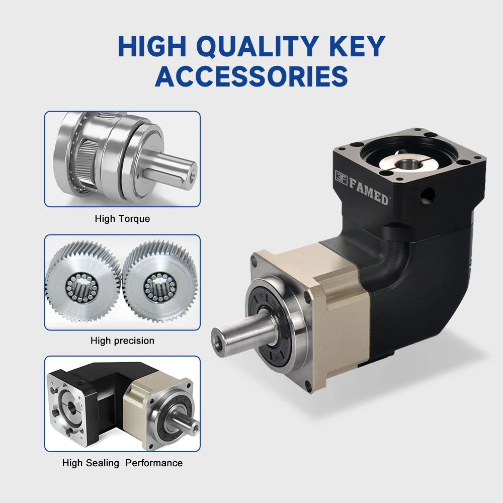 Reducer Sudut 90 Derajat Berkualitas Tinggi dari Baja Paduan, Reducer Sudut dengan Kebisingan Rendah dan Backlash Rendah Seri PAR