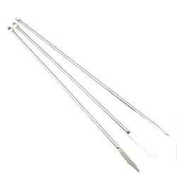 3pcs 22cm Stainless Steel Microscale Medicinal Spoon Experiment Pharmacy Lab Use
