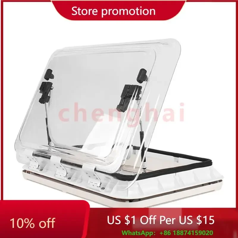 Quality Camper Trailer RV Accessories 300*500mm with LED Light-Anti-Yellowing Acrylic car skylight Car Window