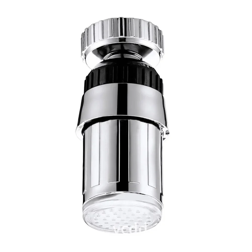 360 Swivel Aerator LED Tap Attachment Child Safety Indicator Water-powered Tool-free Installation With Conversion Adapter