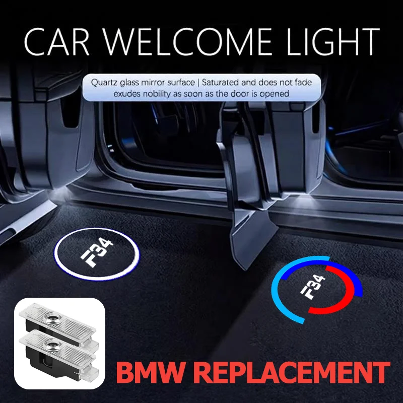 2Pcs for BMW 3 Series F34 320i‌ 328i‌ 330i 335i‌ 318i‌ 340i‌ 318d 320d‌ 330d XDrive‌ 2013-2020 LED Car Door Welcome Lights Lamp