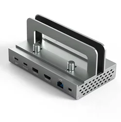 Docking Station verticale 11 In 1 con HDMI 4K 60Hz, PD 100W ,USB 3.0 e SD/TF, HUB USB C regolabile multiporta per Macbook ,Notebook