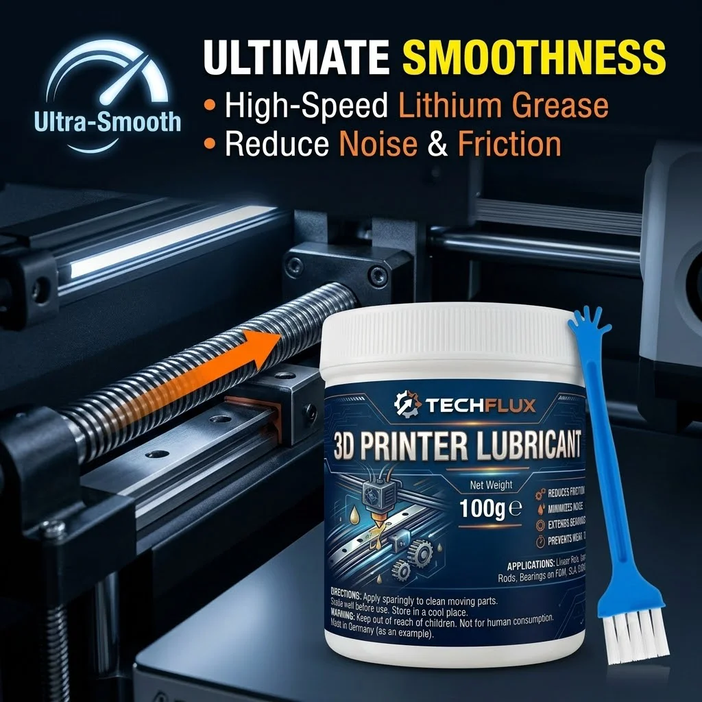 High-Performance 3D Printer Grease: Anti-Wear & Noise Reduction Synthetic Lubricant for Linear Rails, Guide Rods & Lead Screws