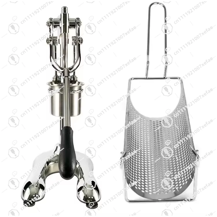 Manual Long French Fries Machine 20-30cm Dough Juicer Aluminum Alloy Corn Potato Dough Extruder