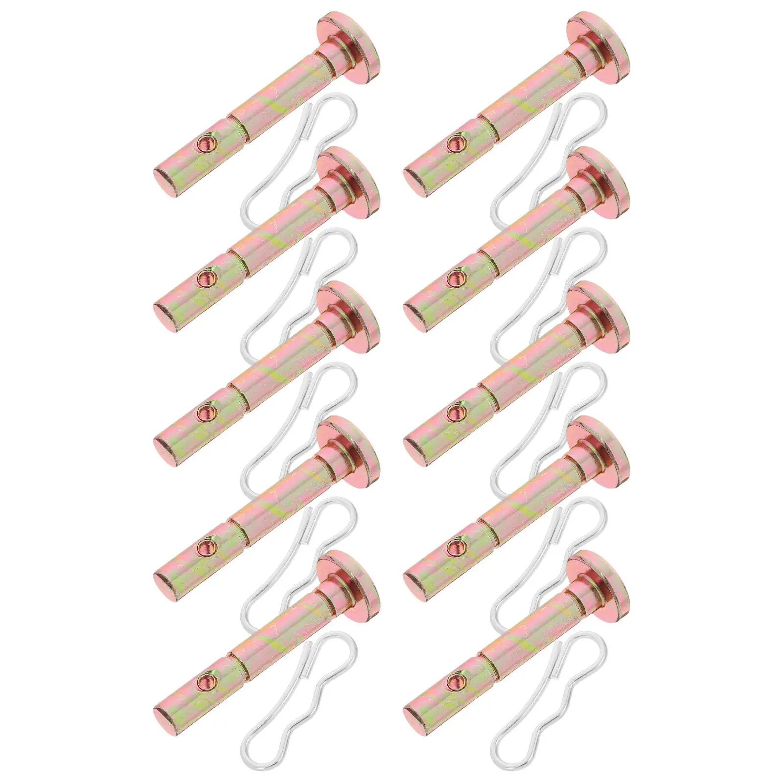 

10Sets Snow Blower Shear Pins and Cotter Pins Set Sturdy Metal Shear Pin Kit Efficient Operation Simple Installation Snow