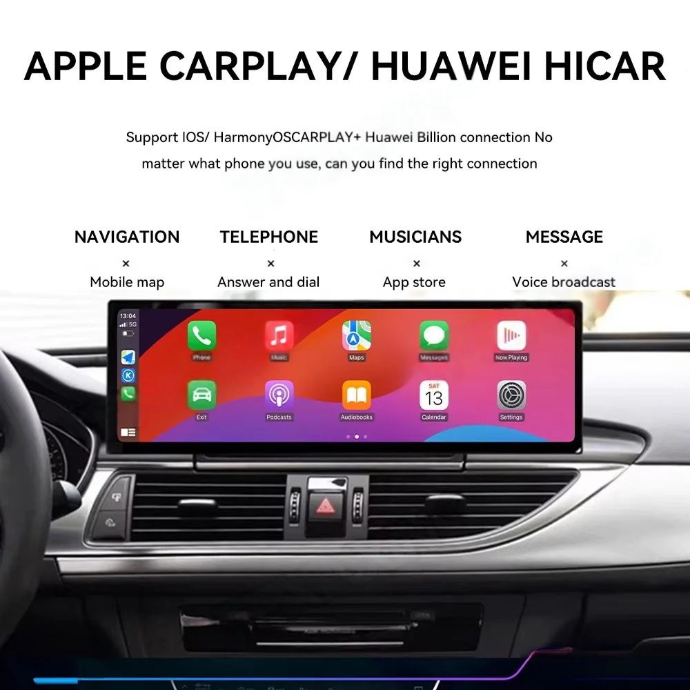 

14.9 Inch Dvd Car Radio Stereo Android 14 Touch Screen Multimedia Player Carplay Gps Navigation For Audi A6L 2017-2019 Head Unit
