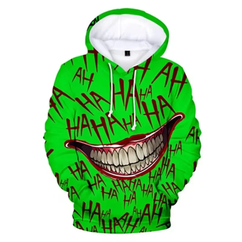 Haha Joker 3D-Druck Sweatshirt Hoodies Männer/Frauen Hip Hop lustig Herbst dünnen Stil Hoodie für Paare Kleidung Y2K