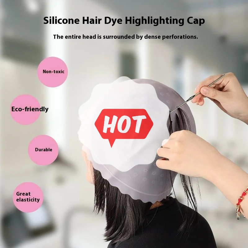 1 قطعة تصفيف الشعر صبغ الشعر قبعات المهنية الحلاق سيليكون غطاء صبغ الشعر صالون الحلاقة أدوات التصميم #1
