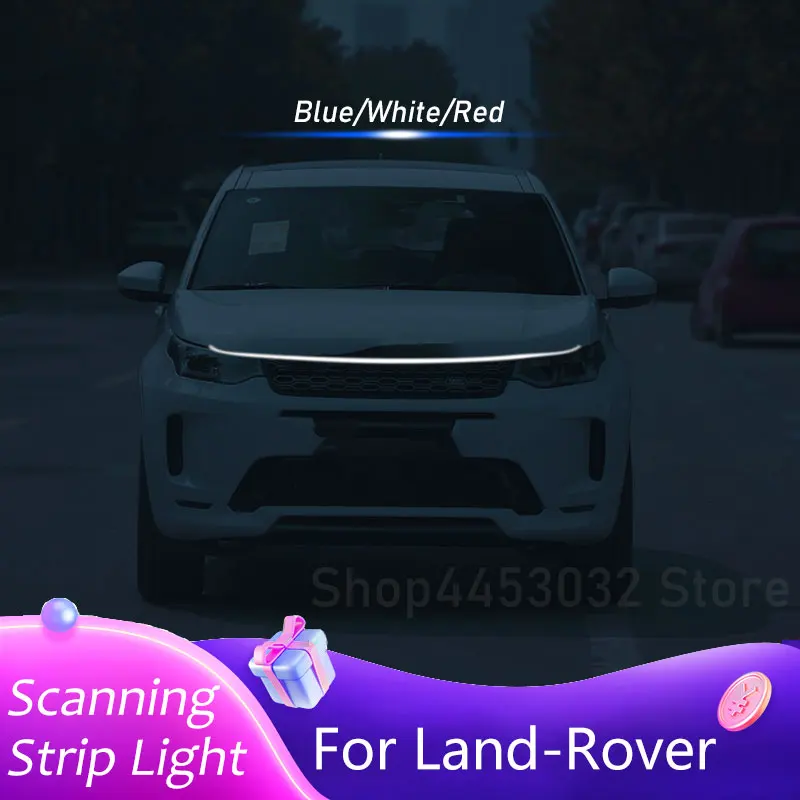 Auto Led Motorkap Lichtstrip Voor Land Rover Range Rover Sport Discovery 4 5 Dagrijverlichting Start Scanning Lamp Accessoires