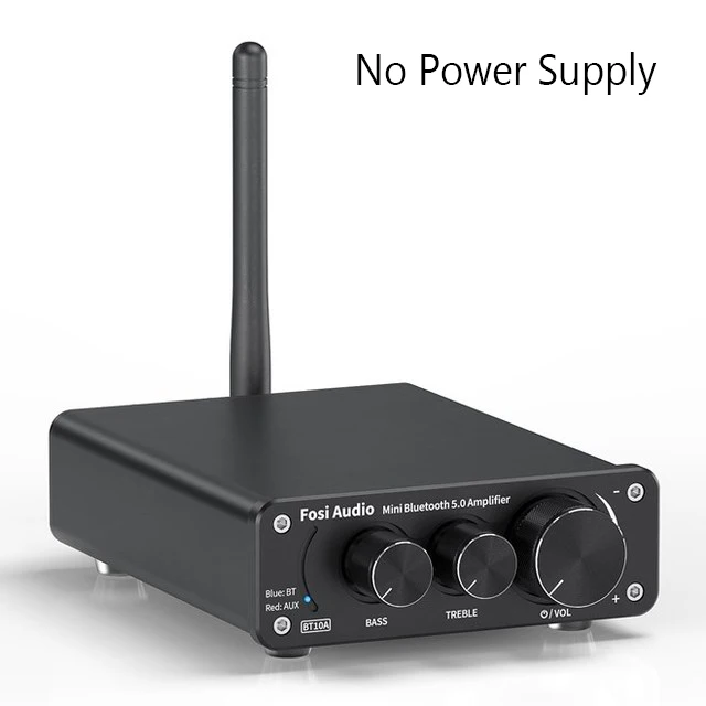 Fosi Audio BT10A Mini-Bluetooth-Verstärker, 2-Kanal-Verstärker für Heimlautsprecher, Höhen- und Bässe, HiFi-Stereo-Sound-Verstärker, 50 W x 2