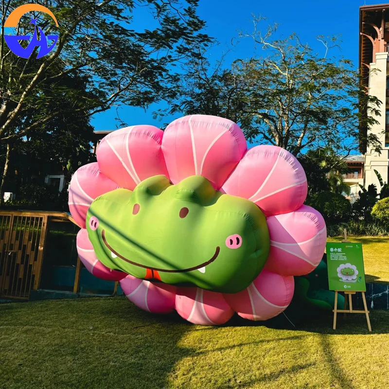 

Giant inflatable cartoon flower snake air model animal-themed event decoration props for shopping malls and outdoor use