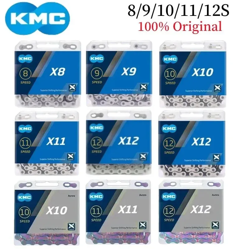 AliExpress KMC Aurora Bicycle Chain X10 X11 X12 MTB Chains 11S 12S 10S Road MTB Bike Current Mountain Bikes Curren for Shimano SRAM Parts