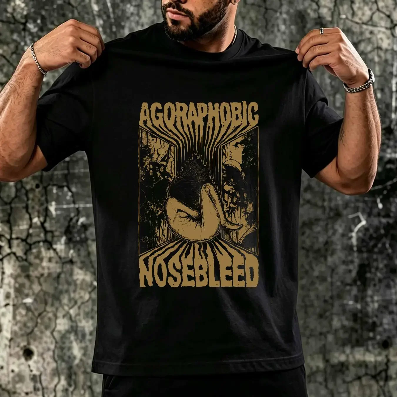 washed T Shirt AGORAPHOBIC NOSEBLEED Gnaw NEW Relapse Records TS4431 long or short sleeves vintage Washed designer clothes