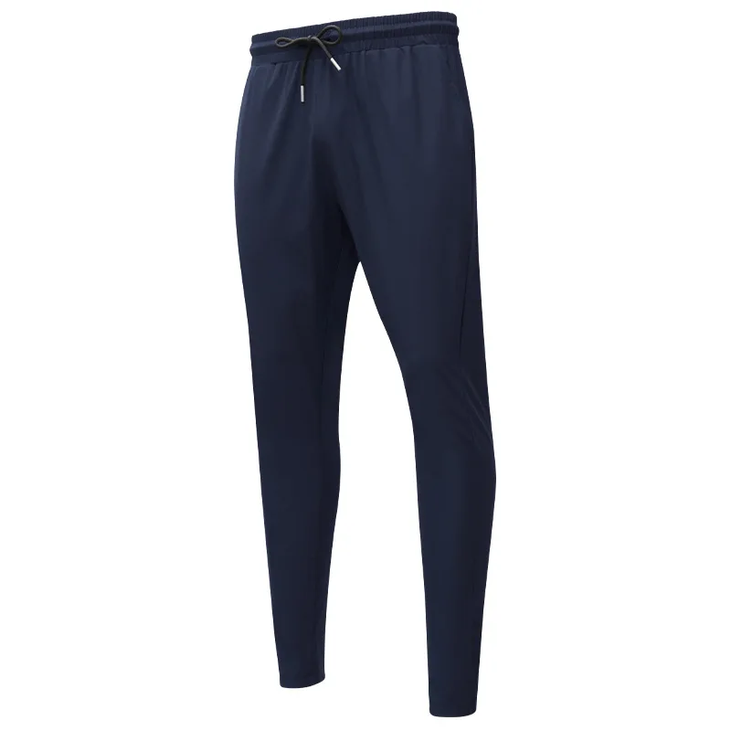 2024 Summer Elastic Men's Running Pants Slow Running trousers Leisure Outdoor Training Gym Quick Drying Ice Silk Fitness Pants