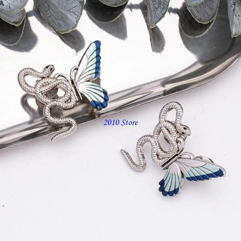 F3MF Snake Butterfly Design Waist Fitness Pin 3Pcs Waist Adjusting Reducers For Jeans And Trousers Women Clothing Decors