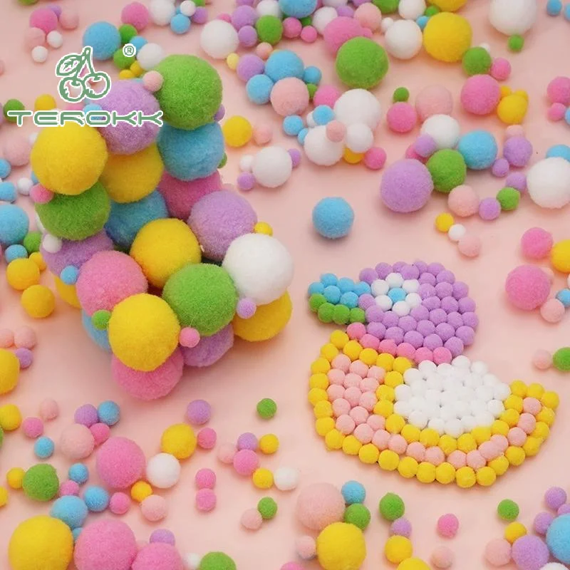 

Mixed Fluffy High Elasticity Soft Pompoms Christmas Color Series Diy Hand-sewn Craft Children's Toys Christmas Decoration Mater