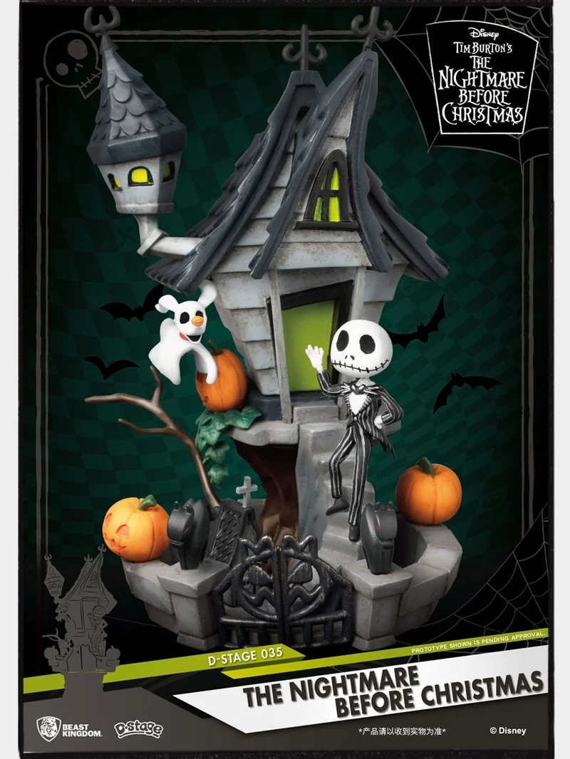 Beast Kingdom Disney Christmas Horror Night Jack Ghost House Scene Doll Collection Model Decoration Halloween Gift