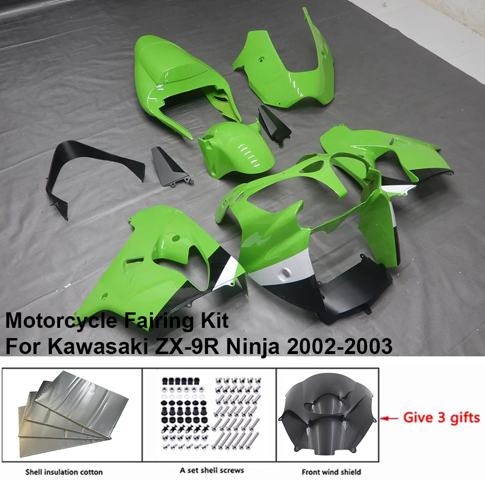 

For Kawasaki Ninja ZX-9R 2002-2003 Fairing Motorcycle Set Body Kit Decoration Plastic Guard Plate Accessories Shell K0918-101a