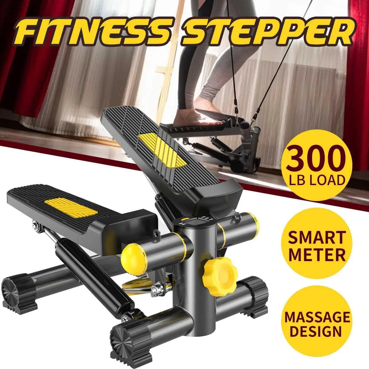 Running Machine Stepper Elliptical Trainer Fitness Mini Aerobic Stepper Platform Equipment Pedal Exerciser Treadmill