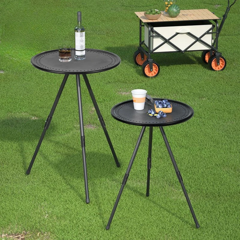 Outdoor small round table Folding camping table Portable adjustable portable home camping table