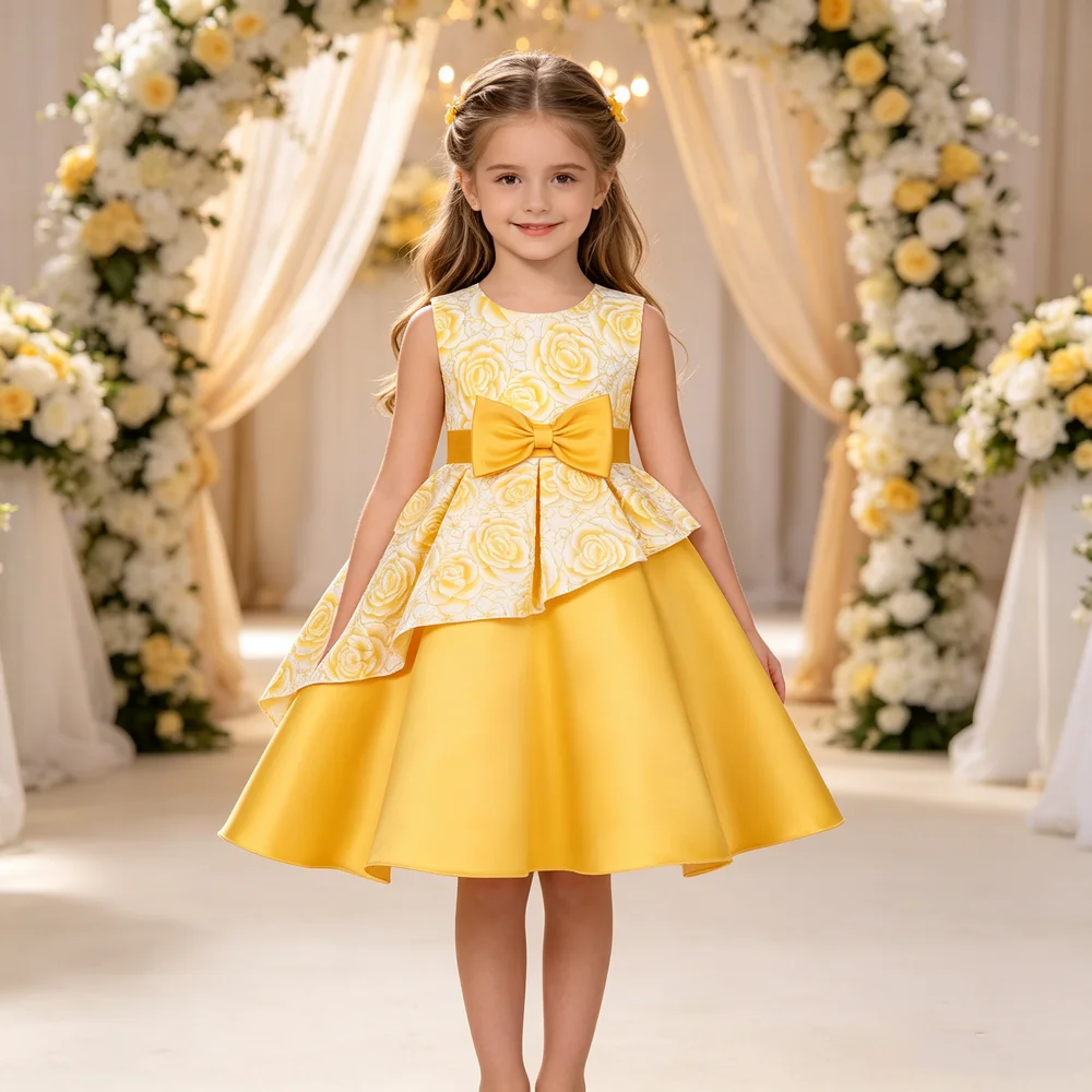 2026 Girls Party Dress High Quality Children Beautiful  Princess Birthday Wedding Party  Dress
