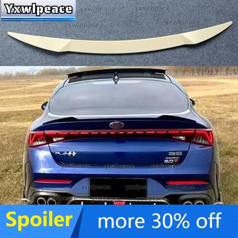 

For KIA K5 Optima 2020 2021 2022 Spoiler ABS Plastic Unpainted Color V Style Rear Trunk Lip Spoiler Wing