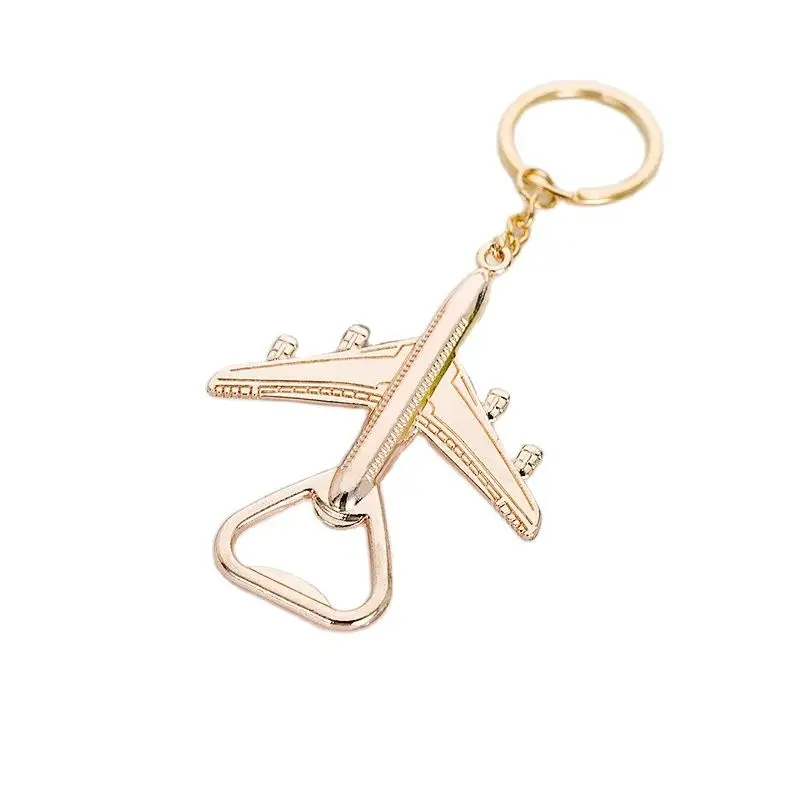 50Pcs Airplane Keychain Bottle Opener Wedding Presents For Guests Creative Birthday Gifts With Organza Bag Party Decorations