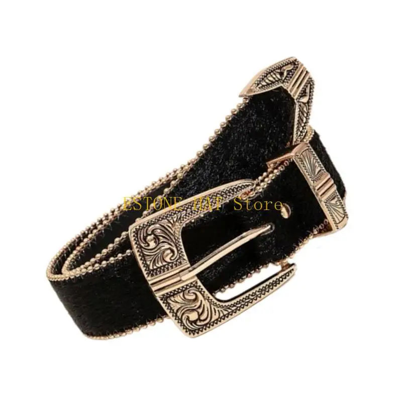 49MF Popular Belt Women 2000s Leopard Belt for Jeans Shorts Eye Catching Waist Decors Pants Waist Belt Girl Waist Ornaments