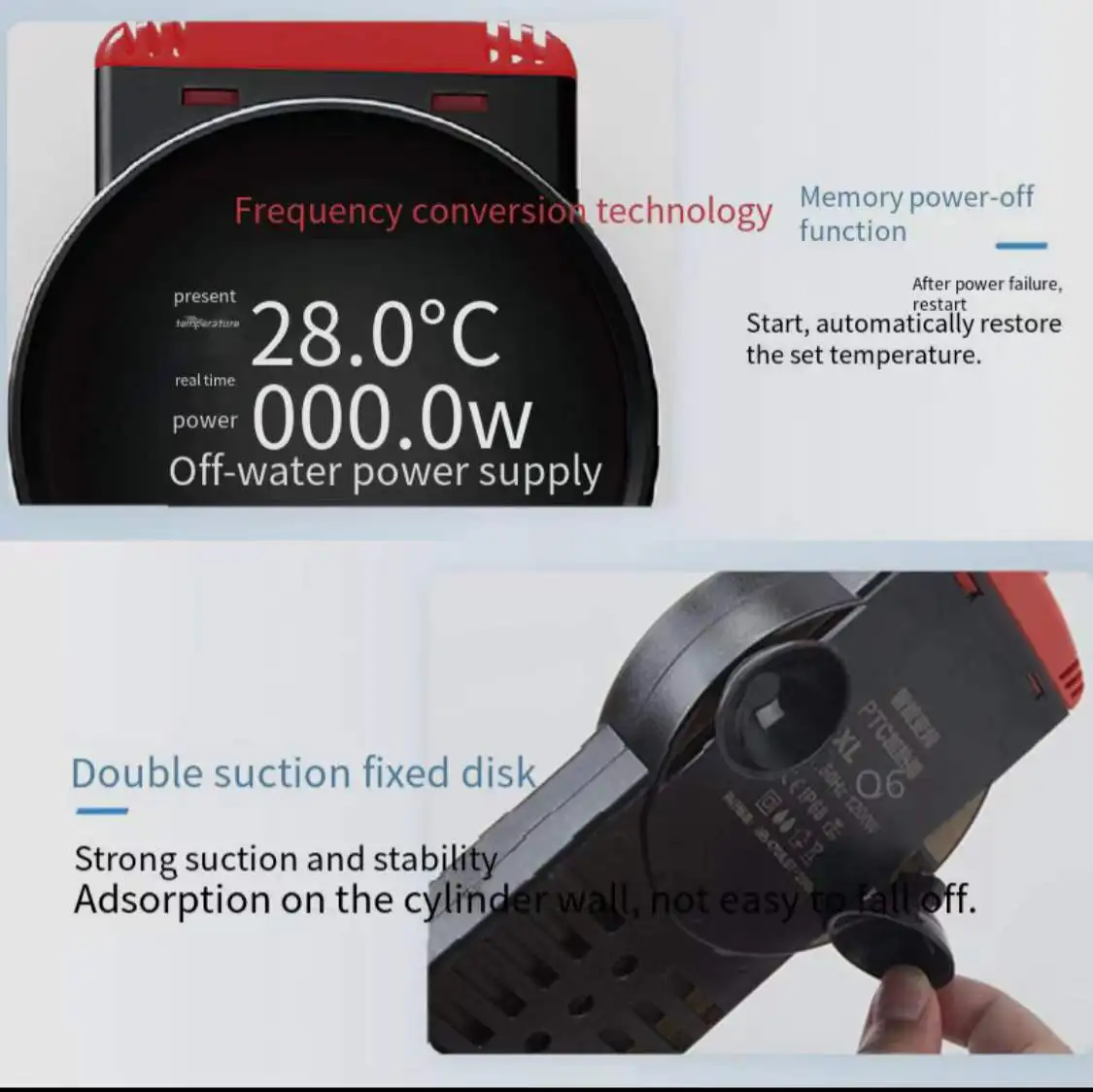 Imagem -04 - Tanque de Peixes de Alta Potência Haste de Aquecimento de Economia de Energia Pid Freqüência Variável Aquecedor Inteligente de Água-livre de Energia Accessorie Aquário