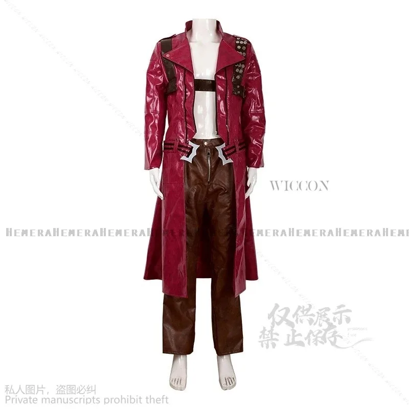 CyAnime Spiel Dante Cosplay Kostüm Herren DMC Kostüm Teufel Erwachsene Halloween Cosplay Mai Kostüm Sexy Jacke Cry Silber Perücken