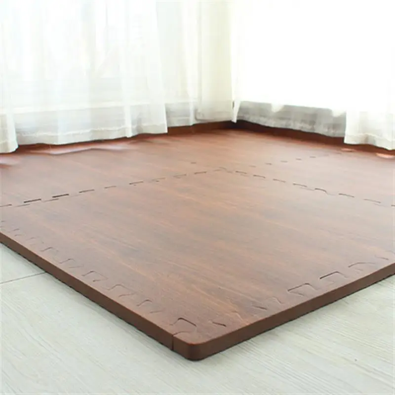 

Thiened Foam Floor Mat Bedroom Use Wood ain Pattern Cusizable Cuttable Sound Insulation Carpet Home Decor Rug