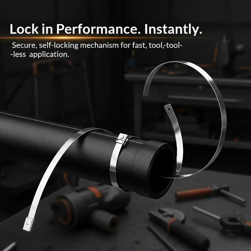 100Pcs Heavy Duty Stainless Steel Self-locking  Multi-purpose Durable for Farm Livestock Fence Fixing Use
