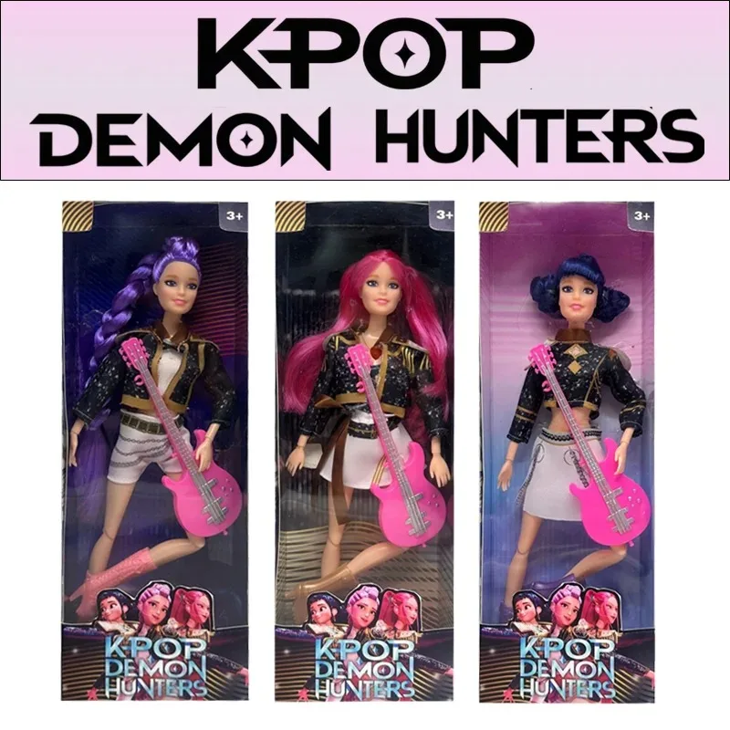 

2025 Kpop Demon Hunters Live-Action Figure Toy Set with Theme Song Colorful Lights Action Figures for Fans And With Box ,.**/