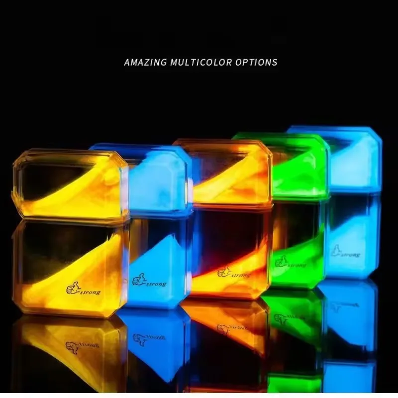 Luminous Quicksand Fluorescent Gas Lighter Windproof Creative Transparent Shell Cigarette Accessories Give Boyfriend Trendy Gift