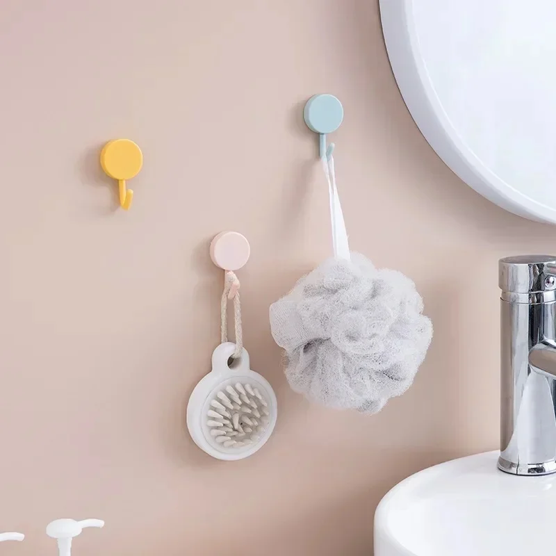 10/20PCS Self Adhesive Wall Hook Strong Without Drilling Coat Bag Bathroom Door Kitchen Towel Hanger Hooks Storage Accessories
