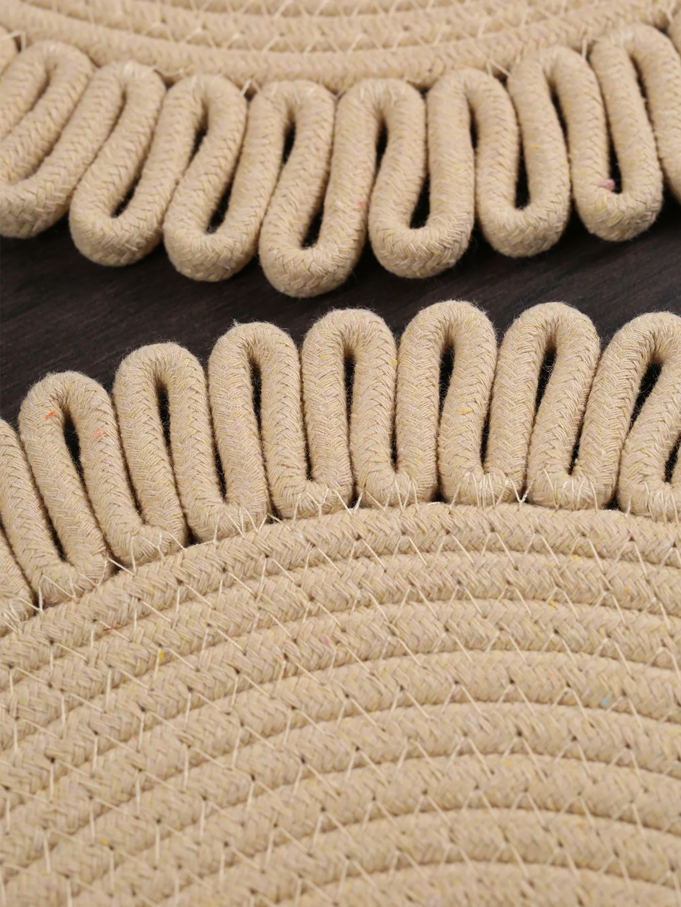 1pcs/4pcs Cotton Rope Table Placemats for Dining Table Woven Placemats Braided Table Mats Coasters