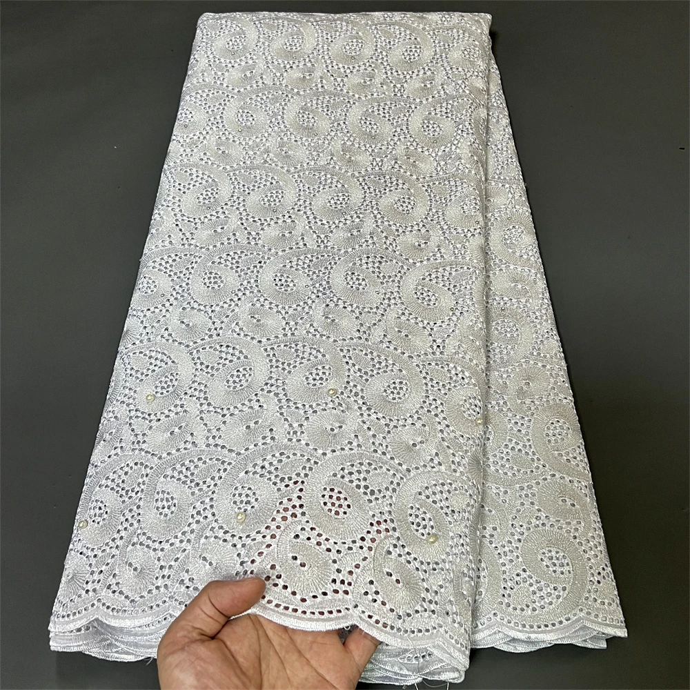 Swiss Voile Satin Polyester Church Material, African Lace Fabric, Nigerian Gambia Woman, Latest, High Quality, PS0005, 2023