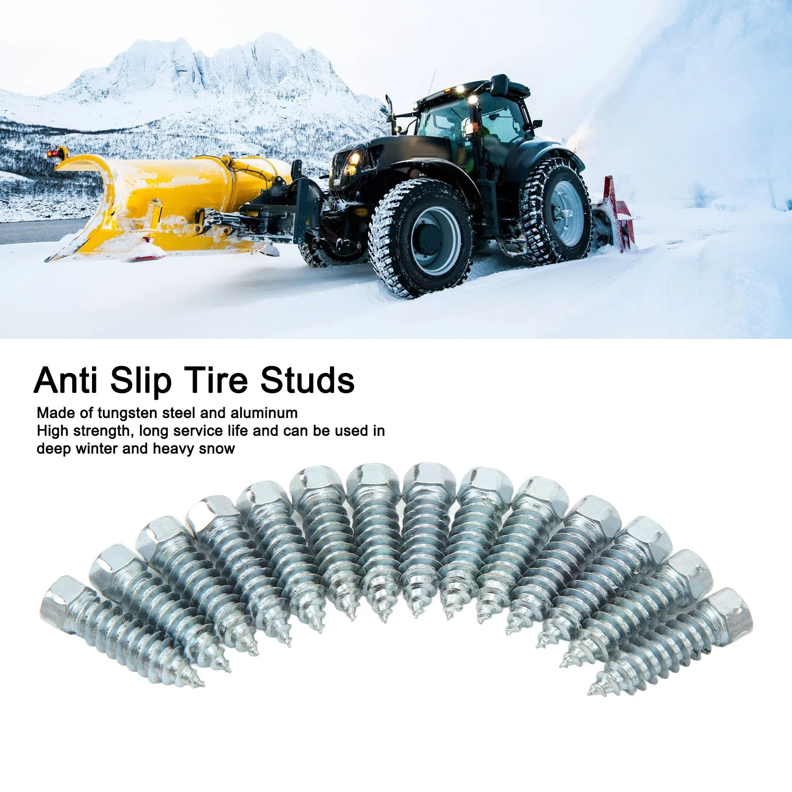 

Tire Spikes M8 Excellent Grip Anti Slip Wheel Tire Stud for Loader Skid Steer Forklift Tire Spikes Tire Stud