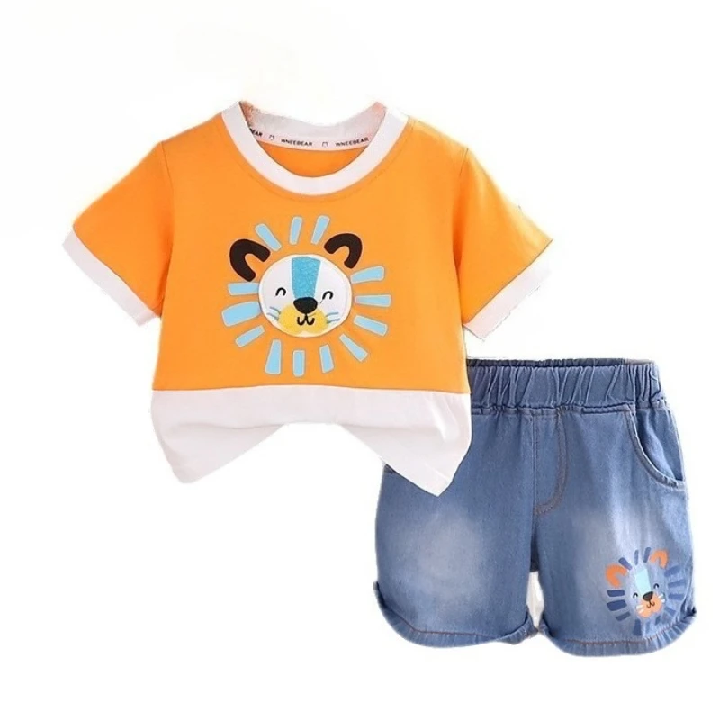 

New Summer Baby Boys Clothes Suit Children Casual Cartoon T-Shirt Shorts 2Pcs/Sets Fashion Infant Girls Clothing Kids Tracksuits