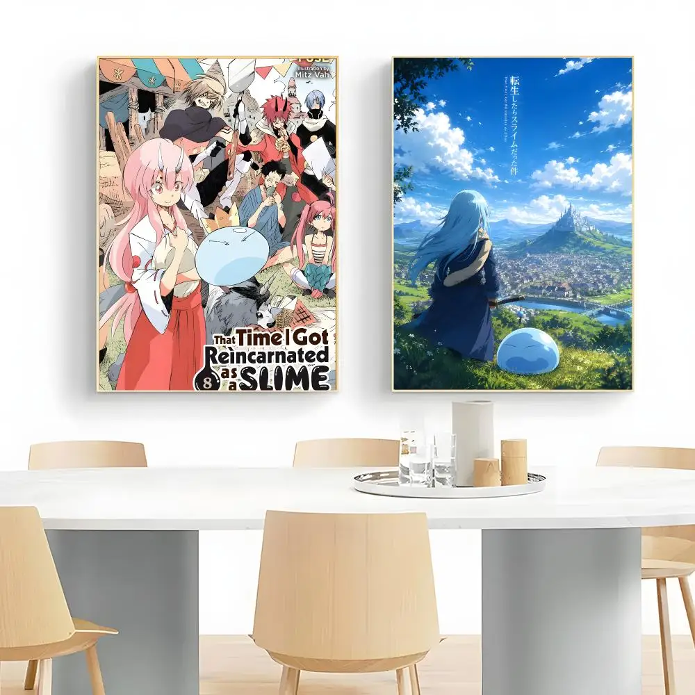 Whimsical Anime T-That Time I Got Reincarnated as a Slime Poster Wall Art Print Decorative Mural Home Decor Gift Unframed