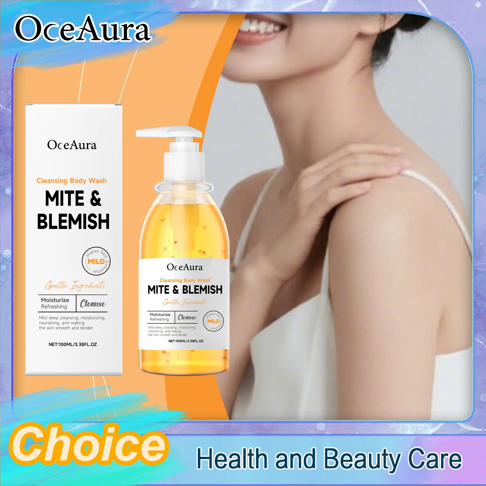 Deep Cleaning Body Wash Daily Anti-Acne Oil Removal Exfoliate Moisturize Skin Acne Lasting Fragrance Smoothes Body Clean Skin