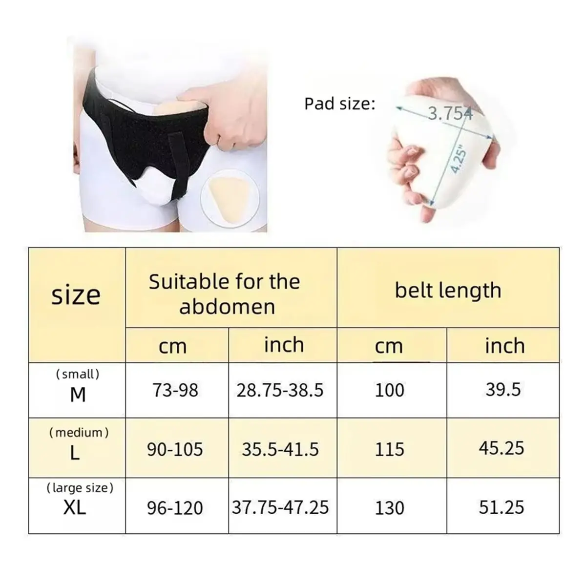 [NEW] Adjustable Adult Hernia Belt Man Inguinal Groin Support Inflatable Hernia Bag for Elderly Adults Inguinal Hernia Care M