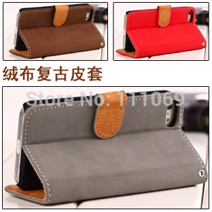 10pcs Retro Leather Wallet stand credit card pouch holder purse holster case For iphone 5s 6 6S 7 plus Filp leather cases