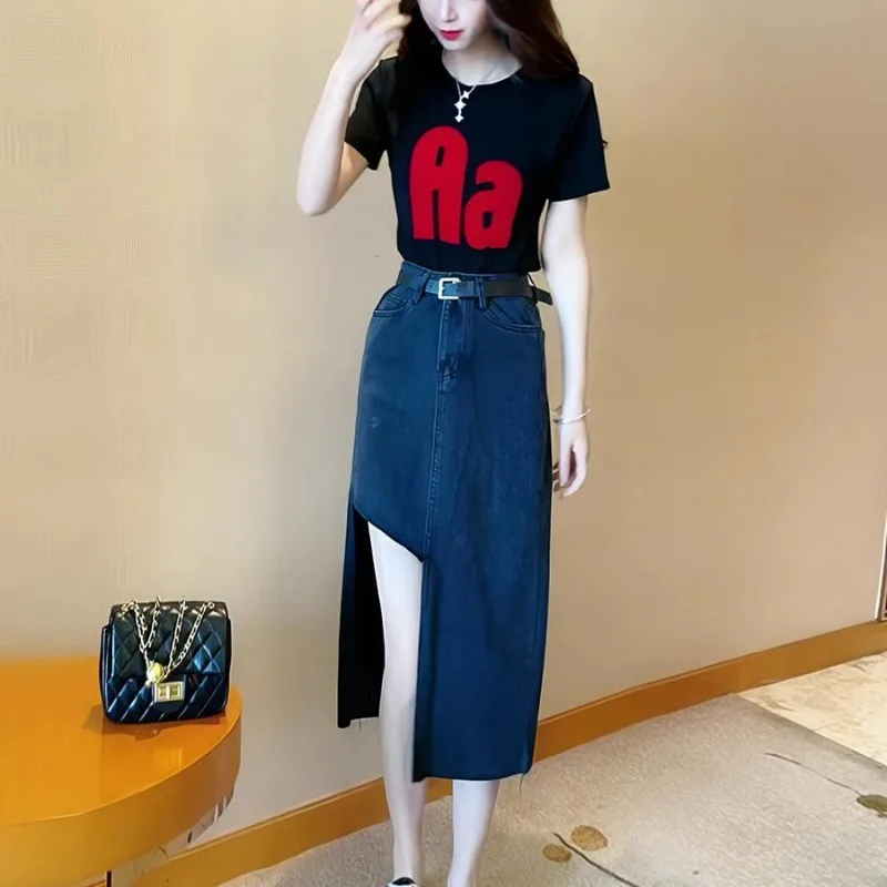 

Female Jeans Skirts IrregularSexy Women's Denim Skirt Coquette Gyaru A Line Korean Style Casual High Quality Y2k Vintage Cheap V