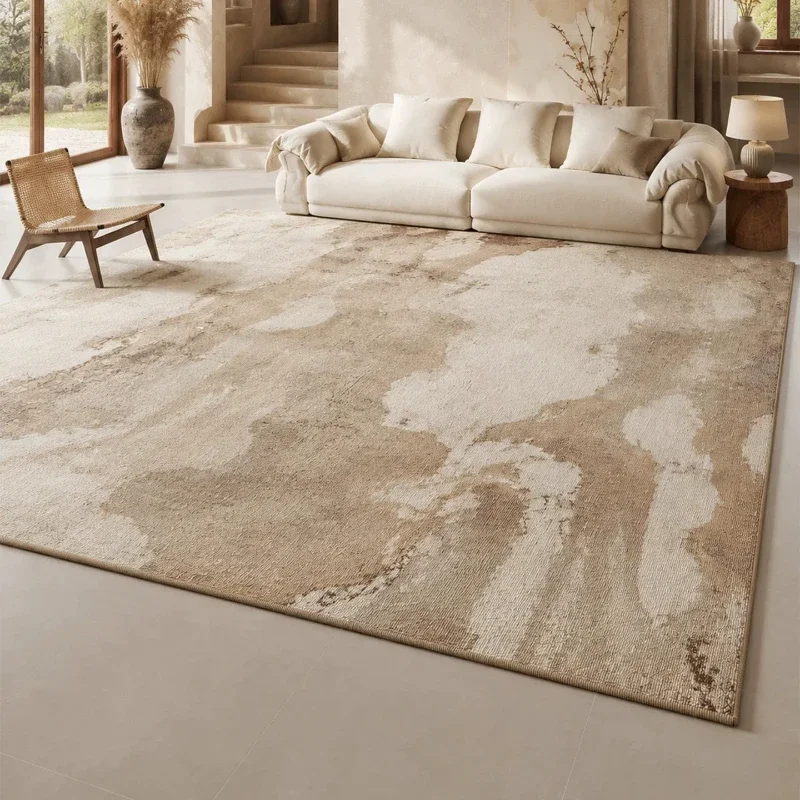 Japandi Carpets for Living Room Light Luxury Bedroom Decor Carpet Abstract Art Bedside Plush Rug Soft Home Thicken Floor Mat