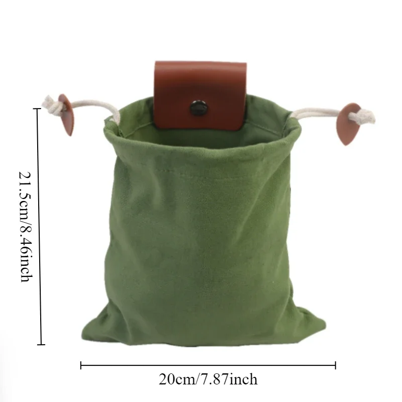 1 قطعة حقيبة العلف قطف الفاكهة للطي التوت الجلود المحمولة وعرة في الهواء الطلق قماش الخصر حزمة أدوات الميدانية في الهواء الطلق #2