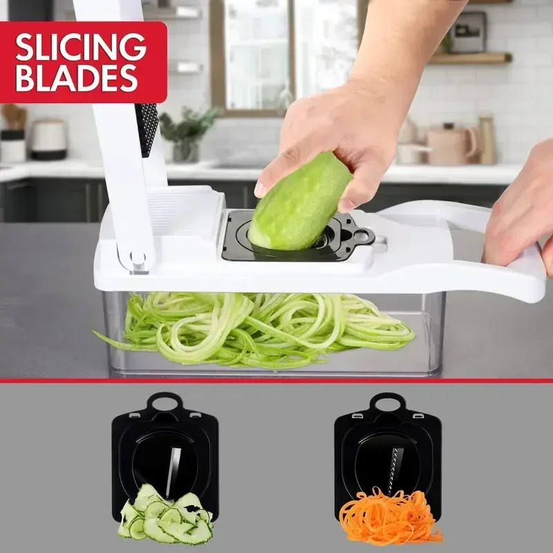 14Pcs Kitchen vegetable cutter Multi-functional cutter Potato cutter slicer home vegetable Salad dicer Grater